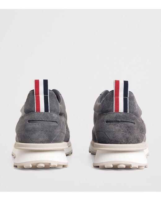 Thom Browne Gray Tech Nylon Alumni Sneakers for men