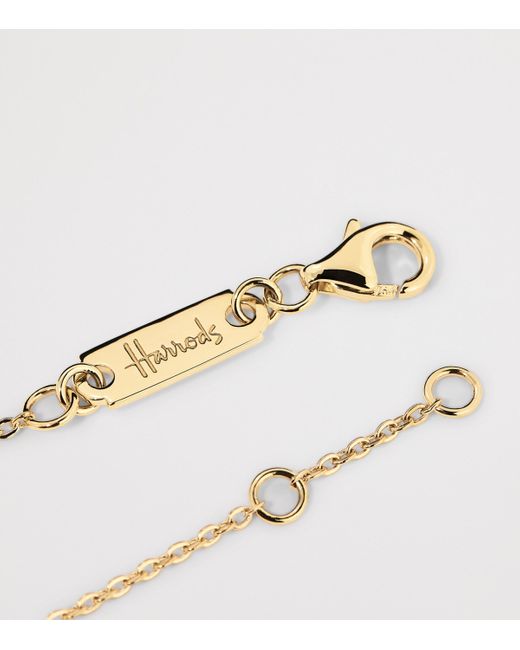 Harrods Metallic And Diamond Graduating Pendant Bracelet