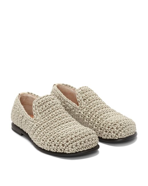 J.W. Anderson Natural Crochet Mocassin Loafers