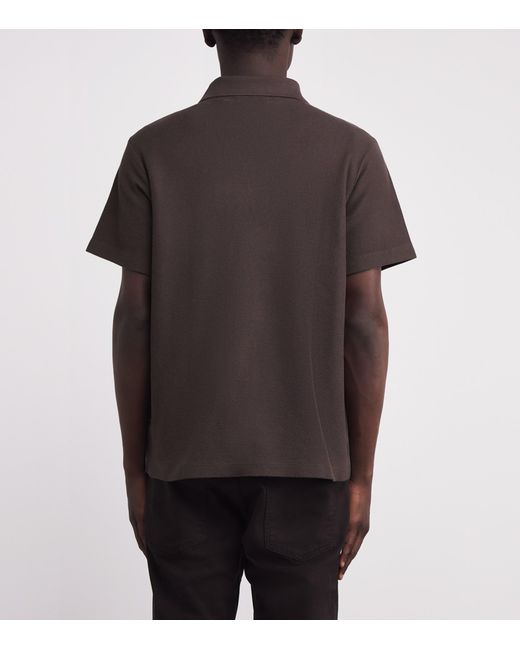 FRAME Black Cotton Polo Shirt for men