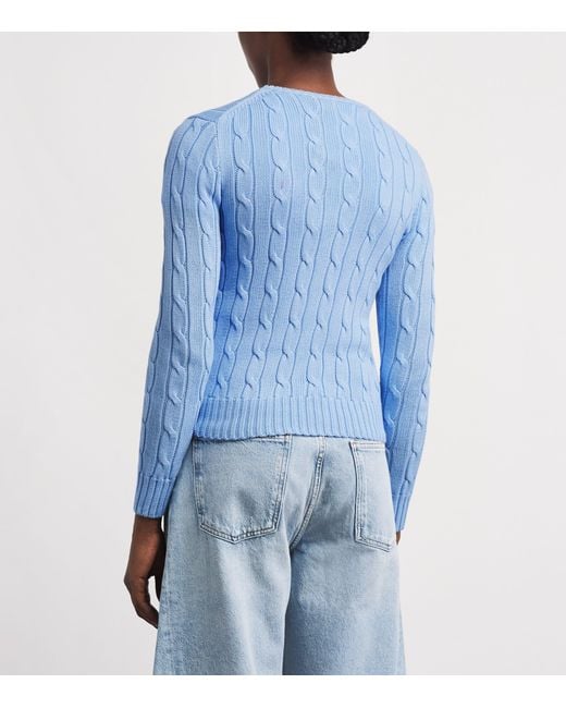 Polo Ralph Lauren Blue Cotton Cable-Knit Sweater
