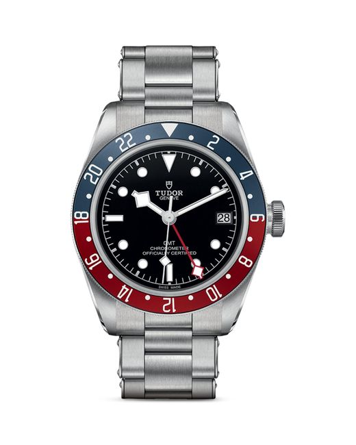 Tudor Metallic Black Bay Gmt Stainless Steel Watch 41mm for men