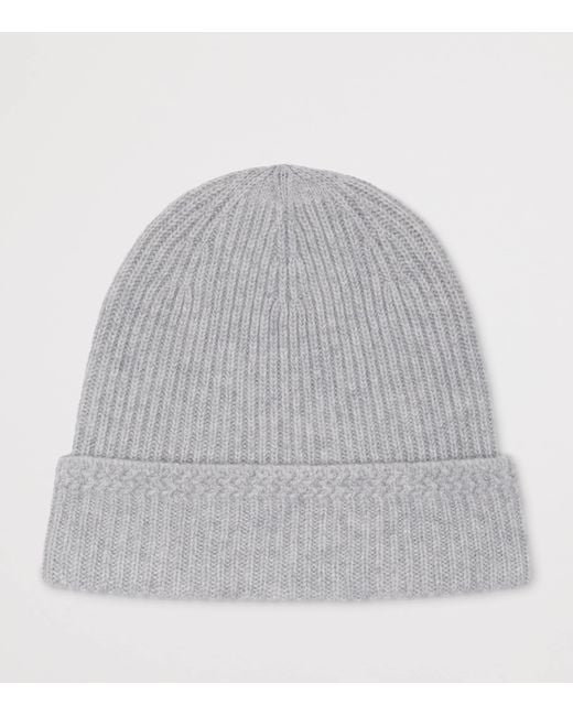 Tom Ford Gray Cashmere Logo Beanie for men