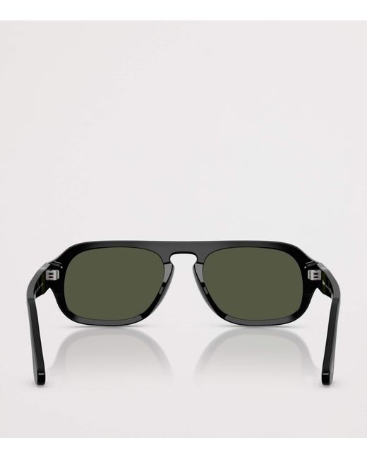 Persol Green Square Pilot Sunglasses