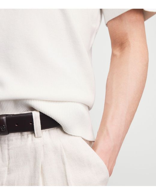 CHE White Casimir Henley Polo Shirt for men