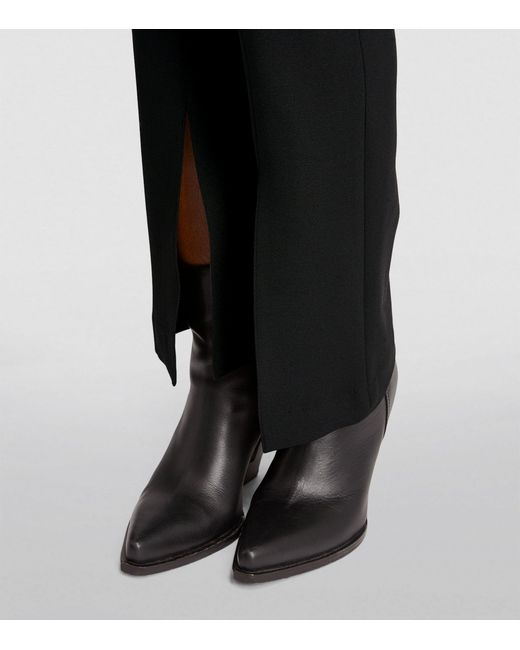 LVIR Black Split-detail Tailored Trousers