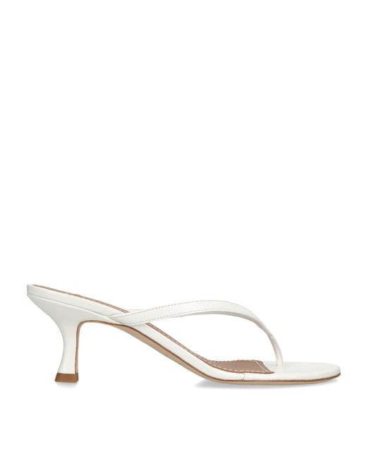 Staud White Freja Kitten Heel Sandals 60