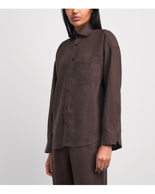 With Nothing Underneath Brown Hemp The Weekend Shirt