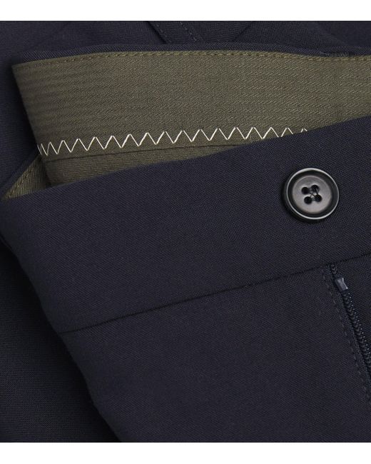 Aspesi Blue Straight Trousers for men