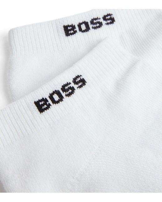 Boss White Plush Iconic Trainer Socks (pack Of 2) for men