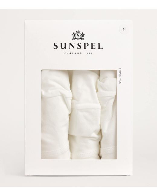 Sunspel White Stretch-Cotton Trunks for men