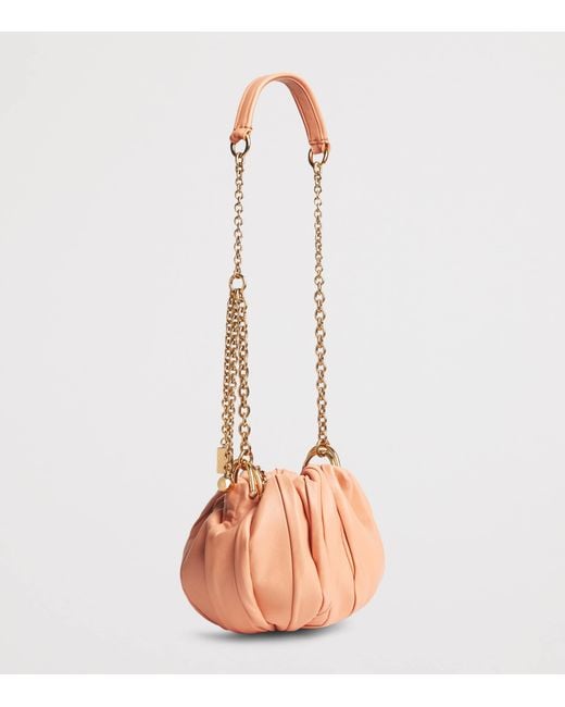 Chloé Pink Leather Plissé Shoulder Bag