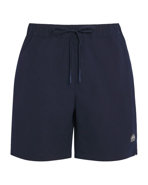 Moose Knuckles Blue Logo Swim Shorts for men