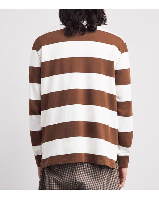 Polo Ralph Lauren Brown Cotton Stripe Rugby Shirt for men