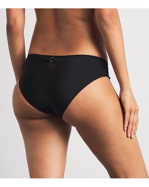 Chantelle Black Fleurs Brazilian Briefs