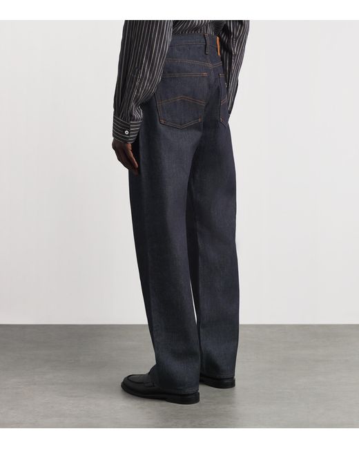 Emporio Armani Blue Straight-Leg Jeans for men