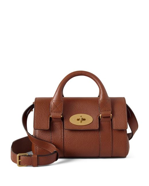 Mulberry Brown Mini Leather Bayswater Cross-Body Bag