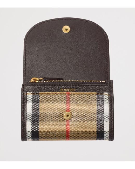 Burberry Metallic Check Coin Wallet