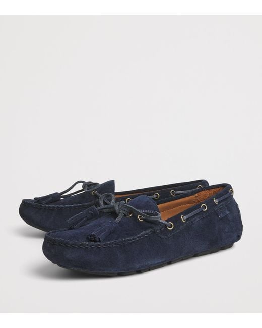 Polo Ralph Lauren Blue Suede Tasselled Anders Loafers for men
