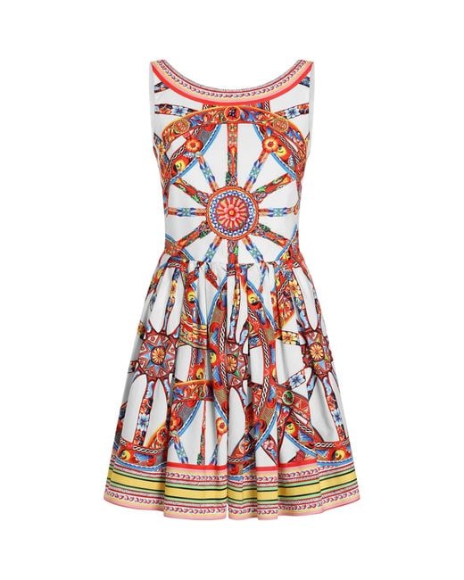 Dolce & Gabbana Red Carretto Mini Dress