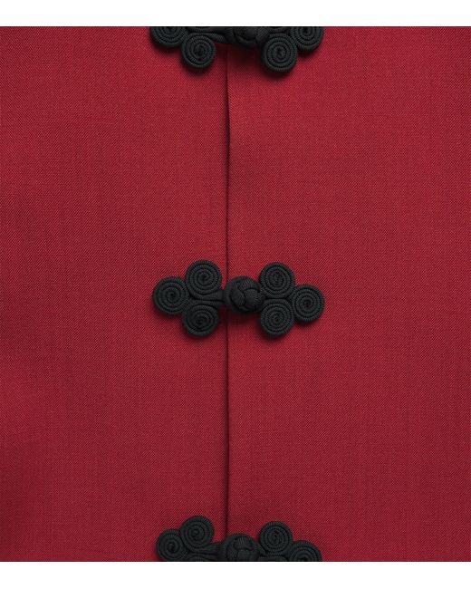 Rohe Red Wool Pankou-Closure Jacket