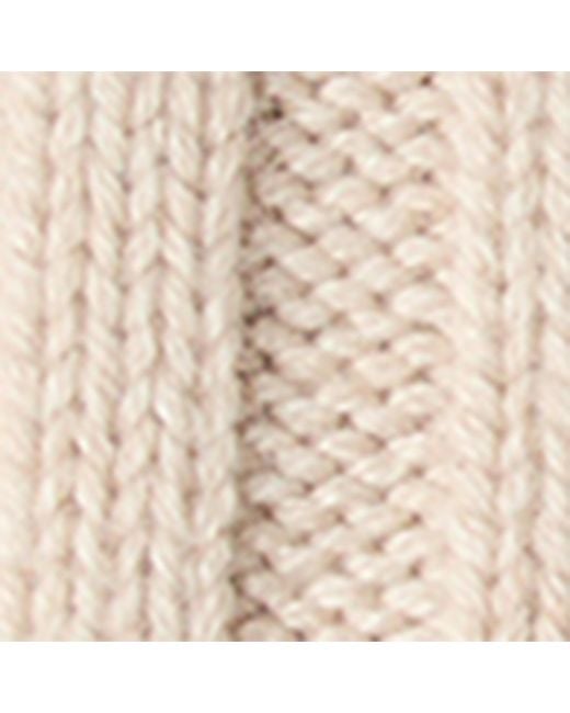 Brunello Cucinelli Natural Cashmere Ribbed Beanie for men