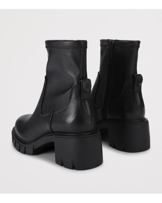 Kurt Geiger Black Leather Clarence Ankle Boots 60