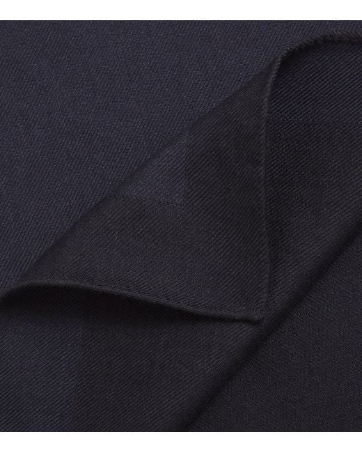 Colombo Blue Cashmere-Silk Stole for men