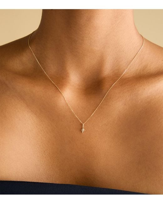 Astrid & Miyu Metallic And Topaz Star Necklace