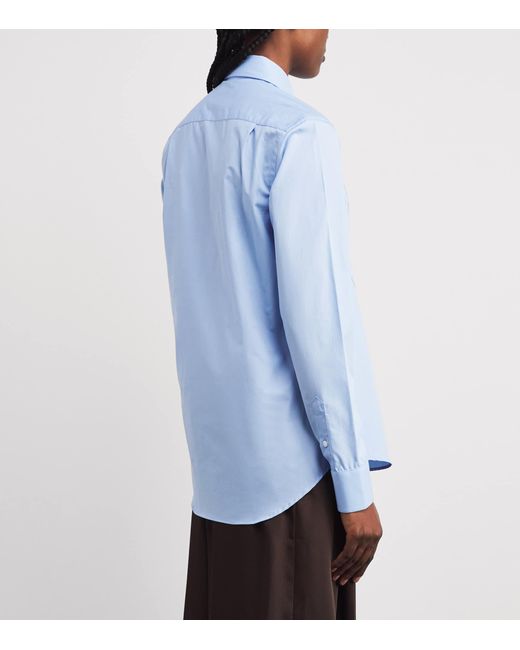 With Nothing Underneath Blue Organic Cotton Dress Shirt