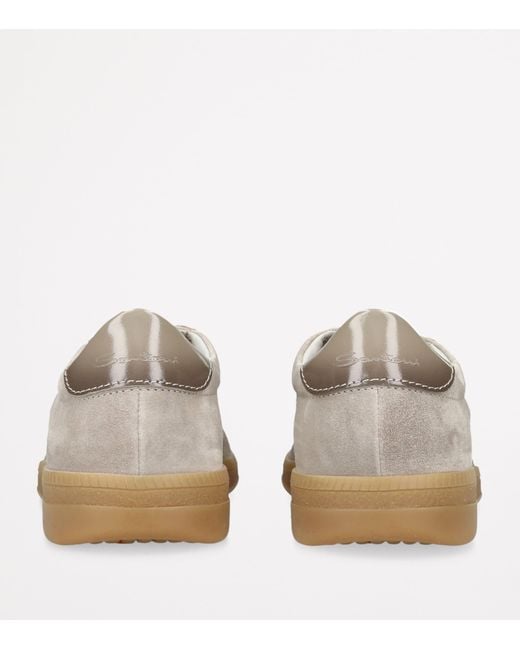 Santoni Brown Suede Oly Pulse Sneakers