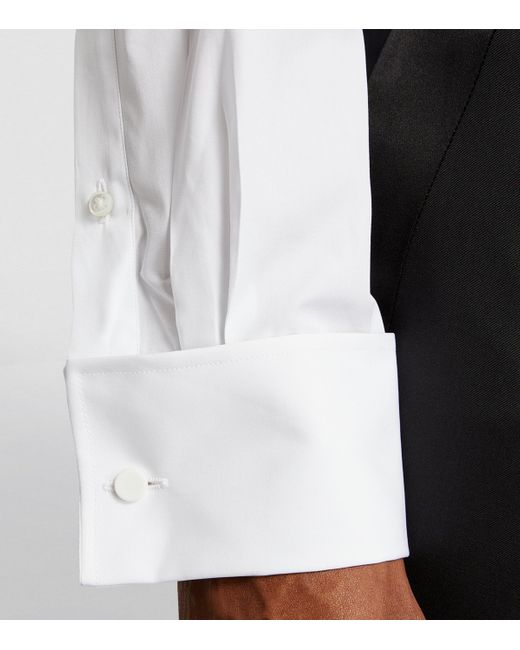 Ralph Lauren White Ralph Lauren Label Pleated Tuxedo Shirt for men