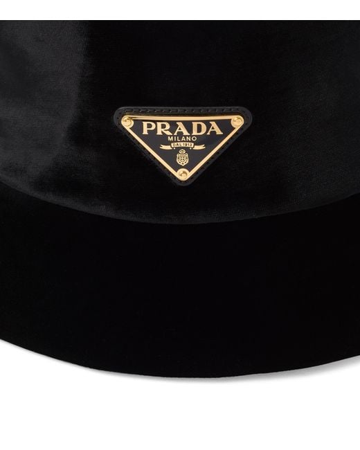 Prada Black Faux Fur Bucket Hat