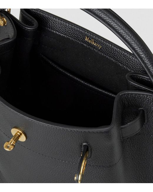 Mulberry Black Leather Islington Bucket Bag