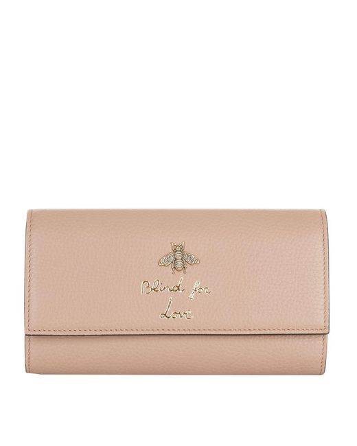 Gucci White Blind For Love Bee Wallet