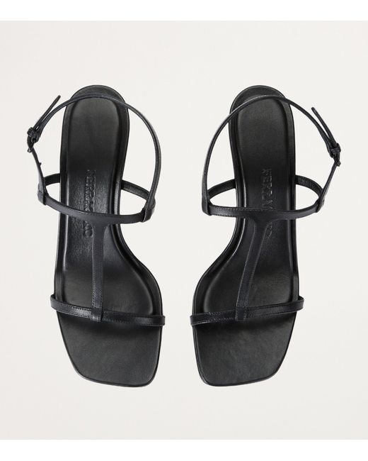 Ferragamo Metallic Leather Elina Heeled Sandals 70