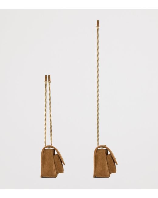 Saint Laurent White Mini Suede Niki Bag