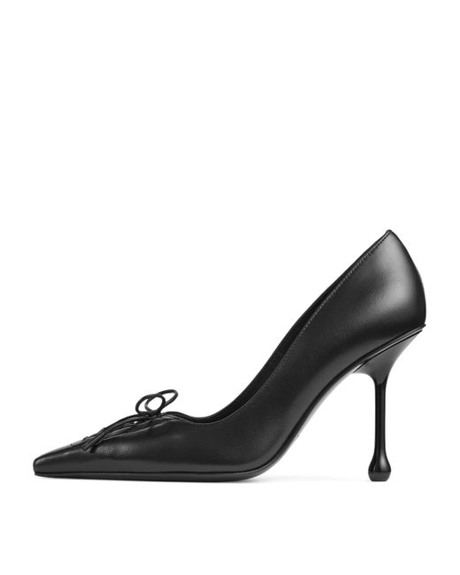Jimmy Choo Black Scarlett 95 Leather Pumps
