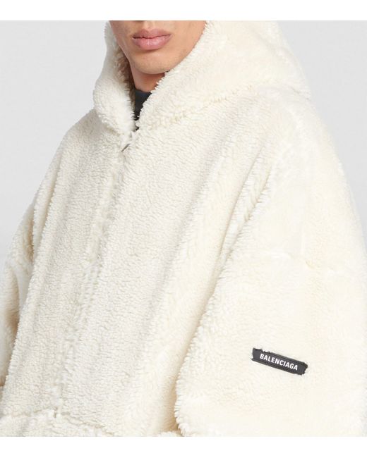 Balenciaga Natural Fleece Zip Hoodie