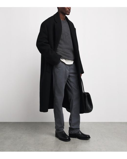A.P.C. Gray Wool Logo George Sweater for men