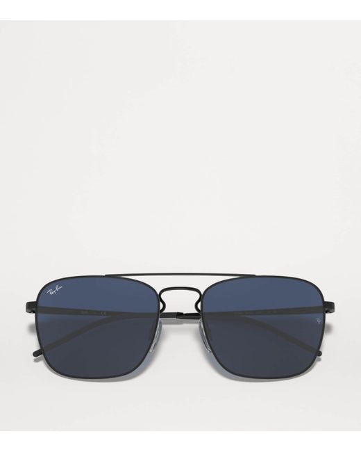Ray-Ban Blue Metal Square Sunglasses for men