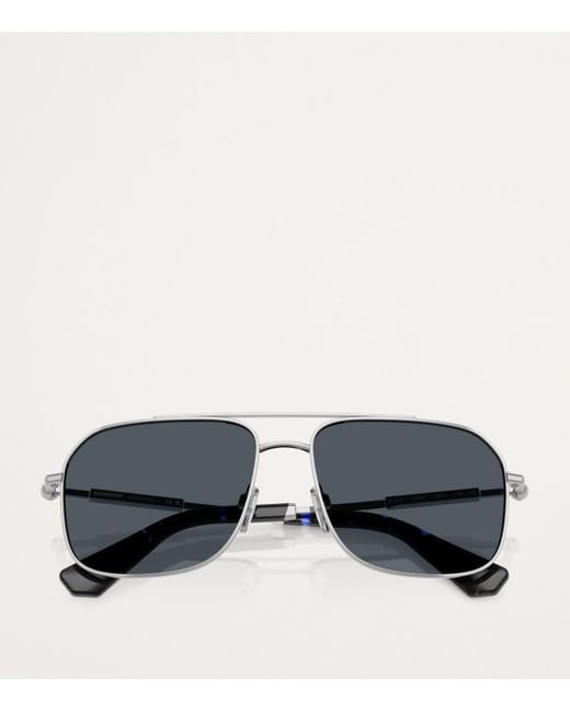 Burberry Gray Square Sunglasses for men