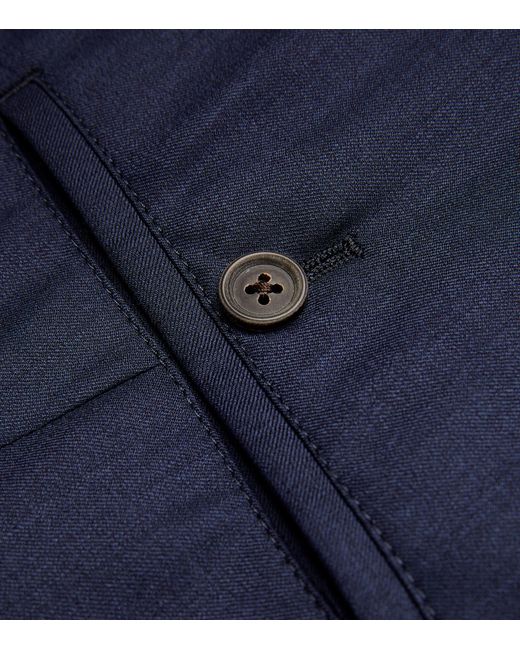 Corneliani Wool-blend Tailored Trousers in Blue for Men | Lyst