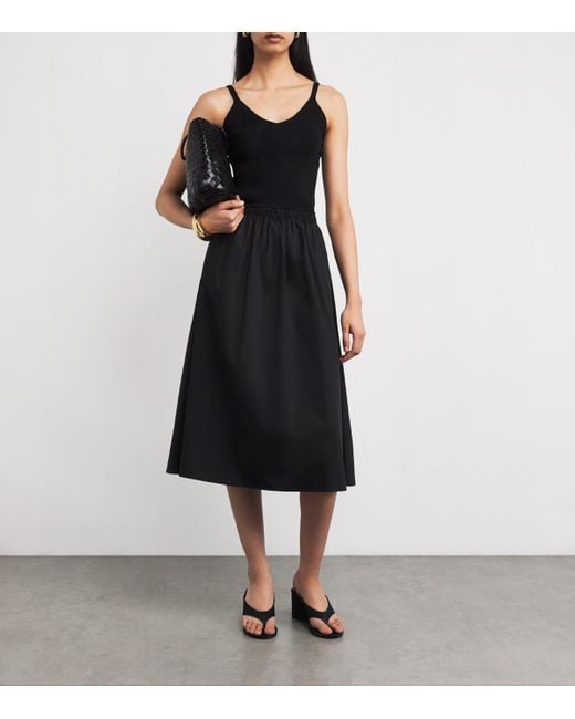 Claudie Pierlot Black Cotton Crochet Midi Dress