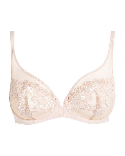 Simone Perele Natural Embroidered Saga Plunge Bra