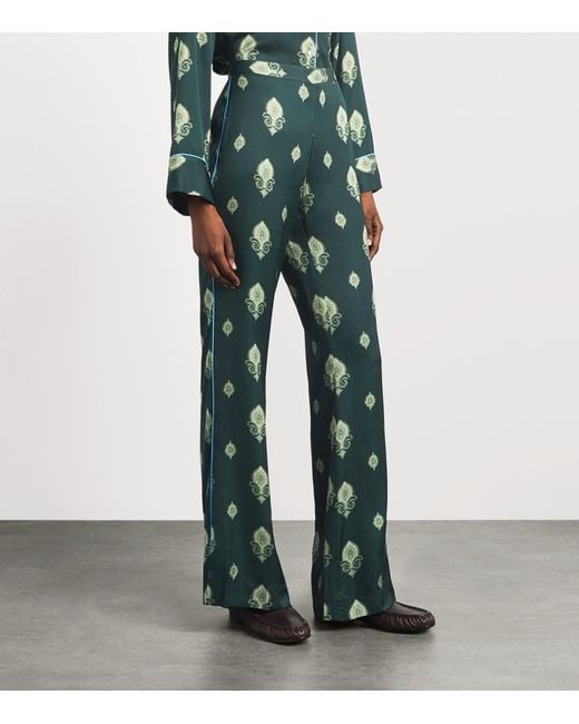 Sandro Green Paisley Trousers