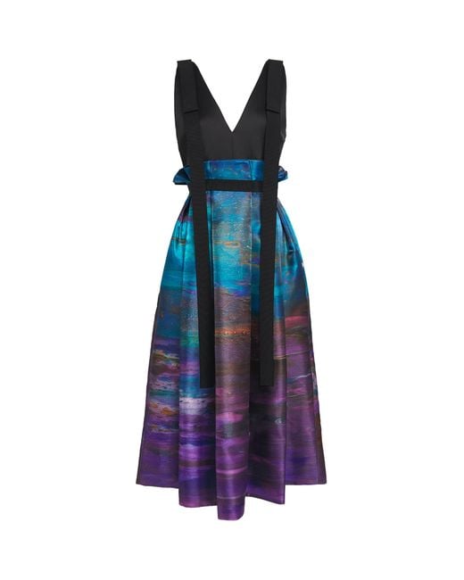 Roksanda Purple Pleated Runa Midi Dress