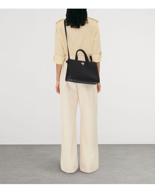 Burberry Black Small Calfskin Cotswolds Tote Bag