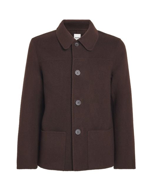 Sandro Brown Wool-Blend Double-Face Jacket for men