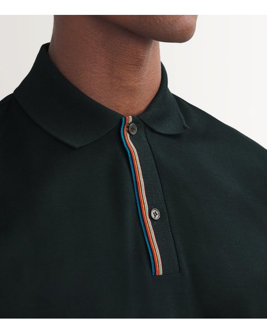 Paul Smith Black Signature Stripe Polo Shirt for men